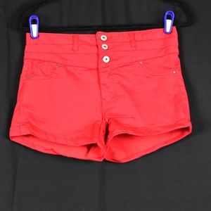 Vanilla Star Mid Rise Shortie Red Shorts Size 7